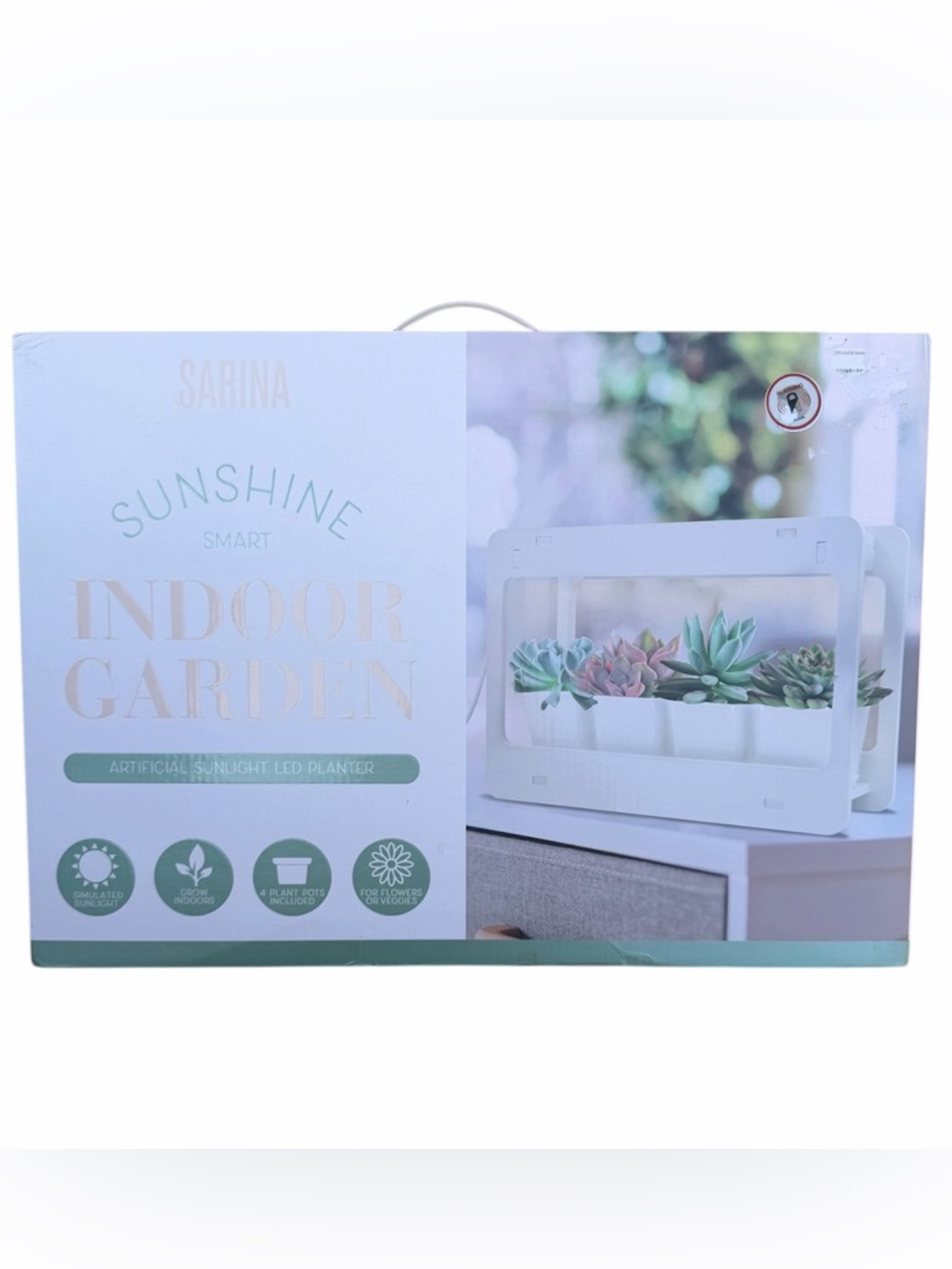 Sarina Sunshine Smart Indoor Garden Planter - White